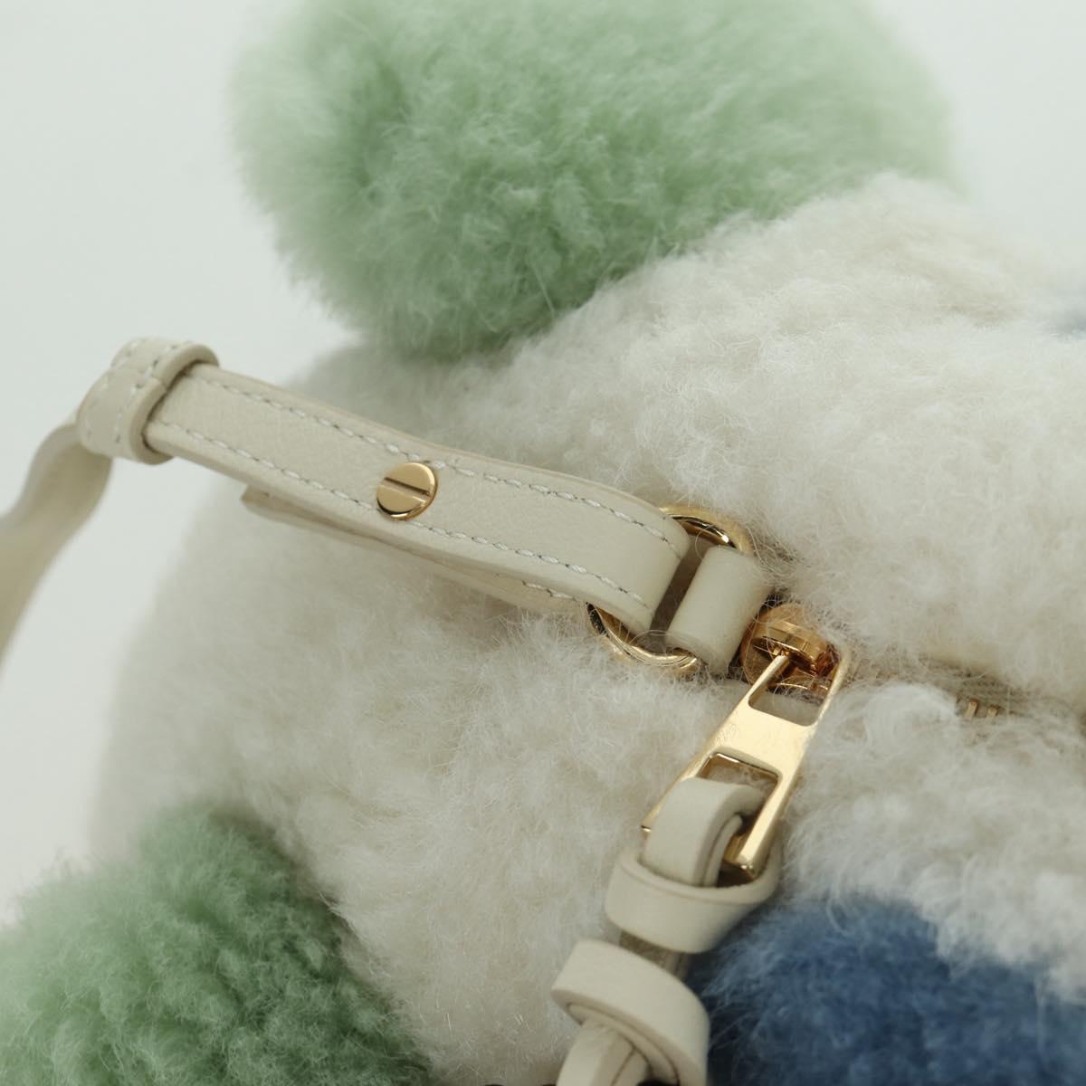 LOEWE Ã Studio Ghibli Howl's Moving Castle Shoulder Bag White Gold Auth 167137SM