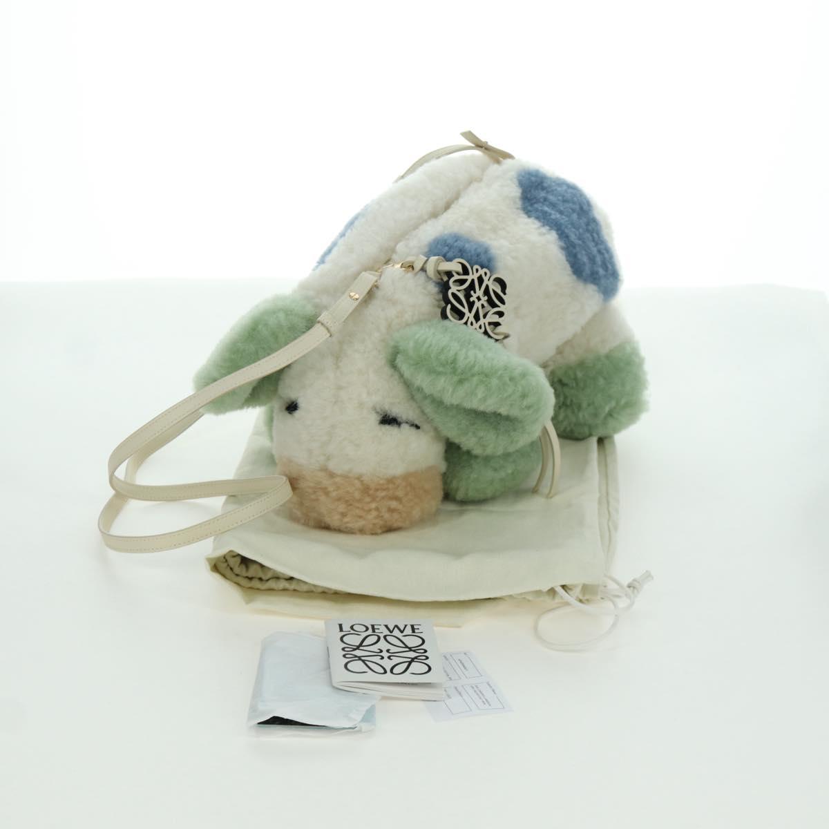 LOEWE Ã Studio Ghibli Howl's Moving Castle Shoulder Bag White Gold Auth 167137SM