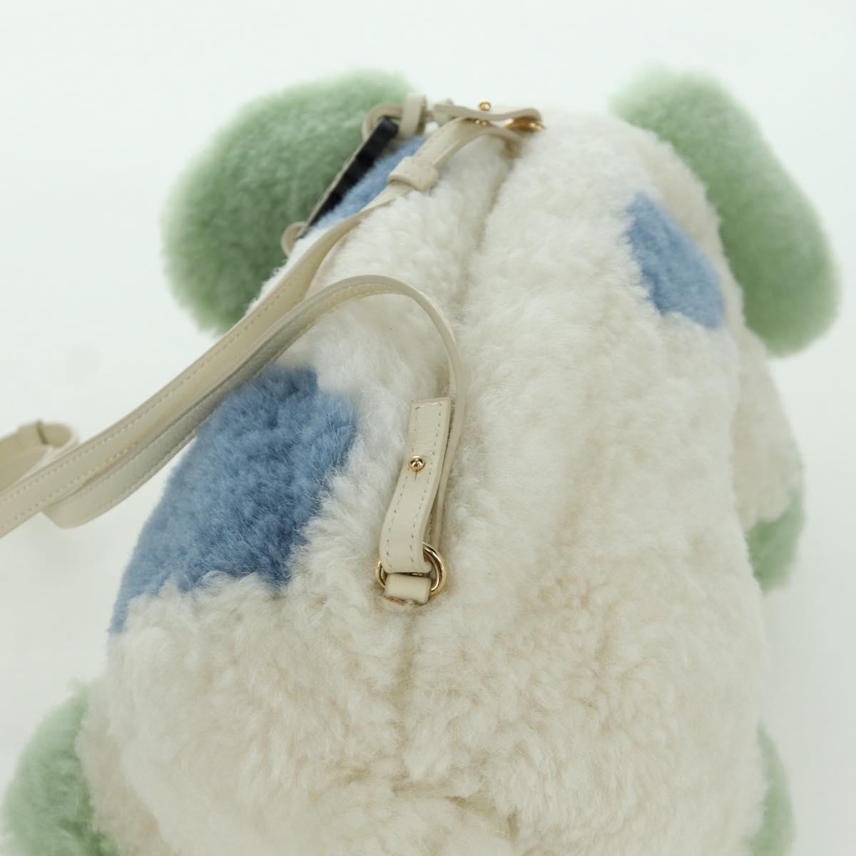LOEWE Ã Studio Ghibli Howl's Moving Castle Shoulder Bag White Gold Auth 167137SM