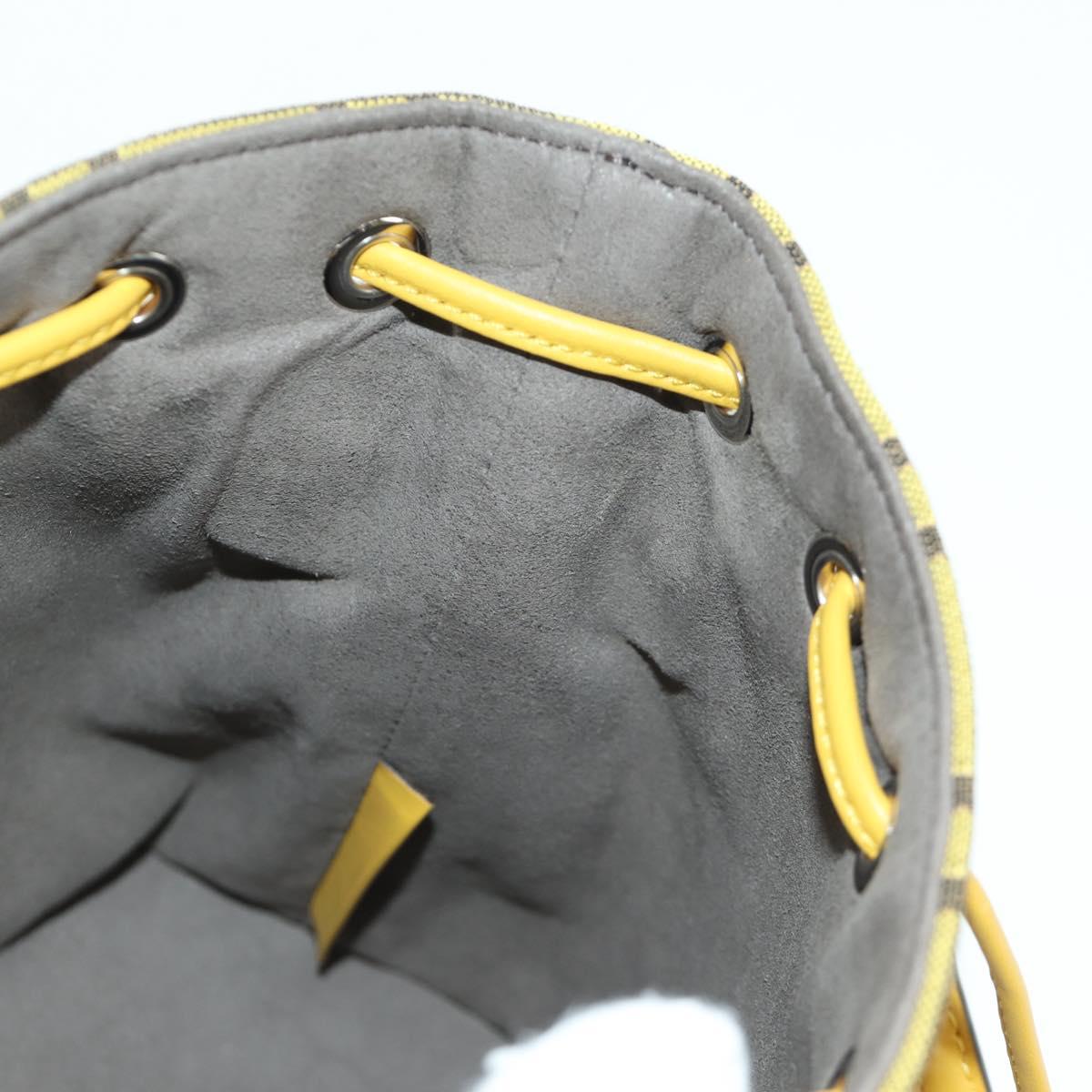 FENDI x FRGMT x POKÉMON Zucca Canvas Shoulder Bag 2way Yellow Auth 167139SM