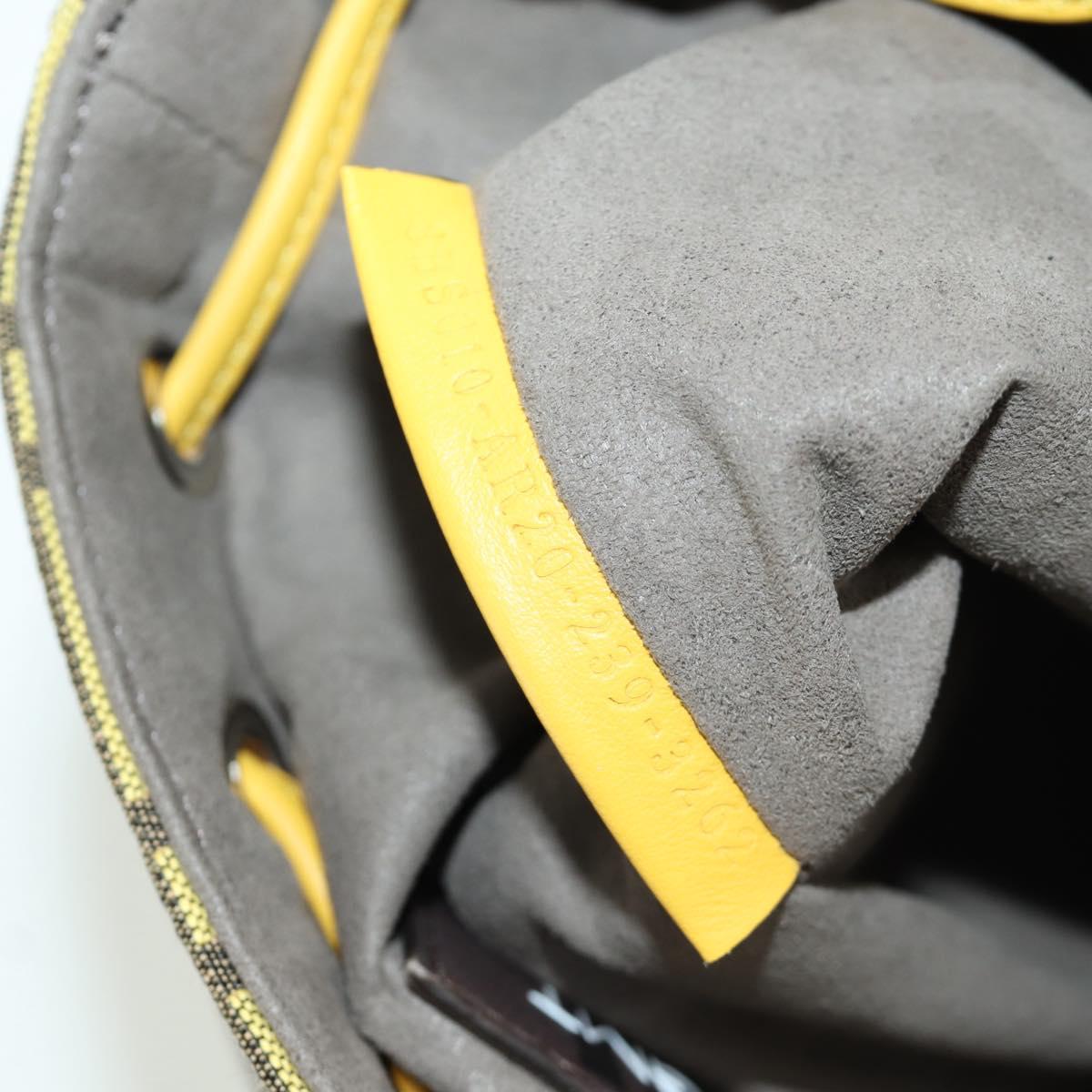 FENDI x FRGMT x POKÉMON Zucca Canvas Shoulder Bag 2way Yellow Auth 167139SM
