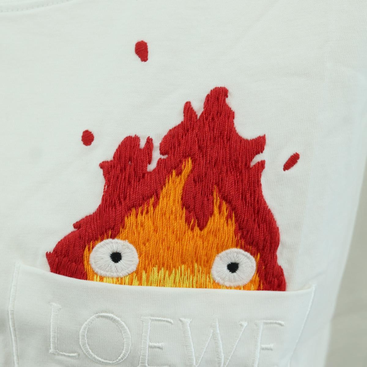 LOEWE × Studio Ghibli Howl's Moving Castle Calcifer T Shirt Cotton Auth 167141M