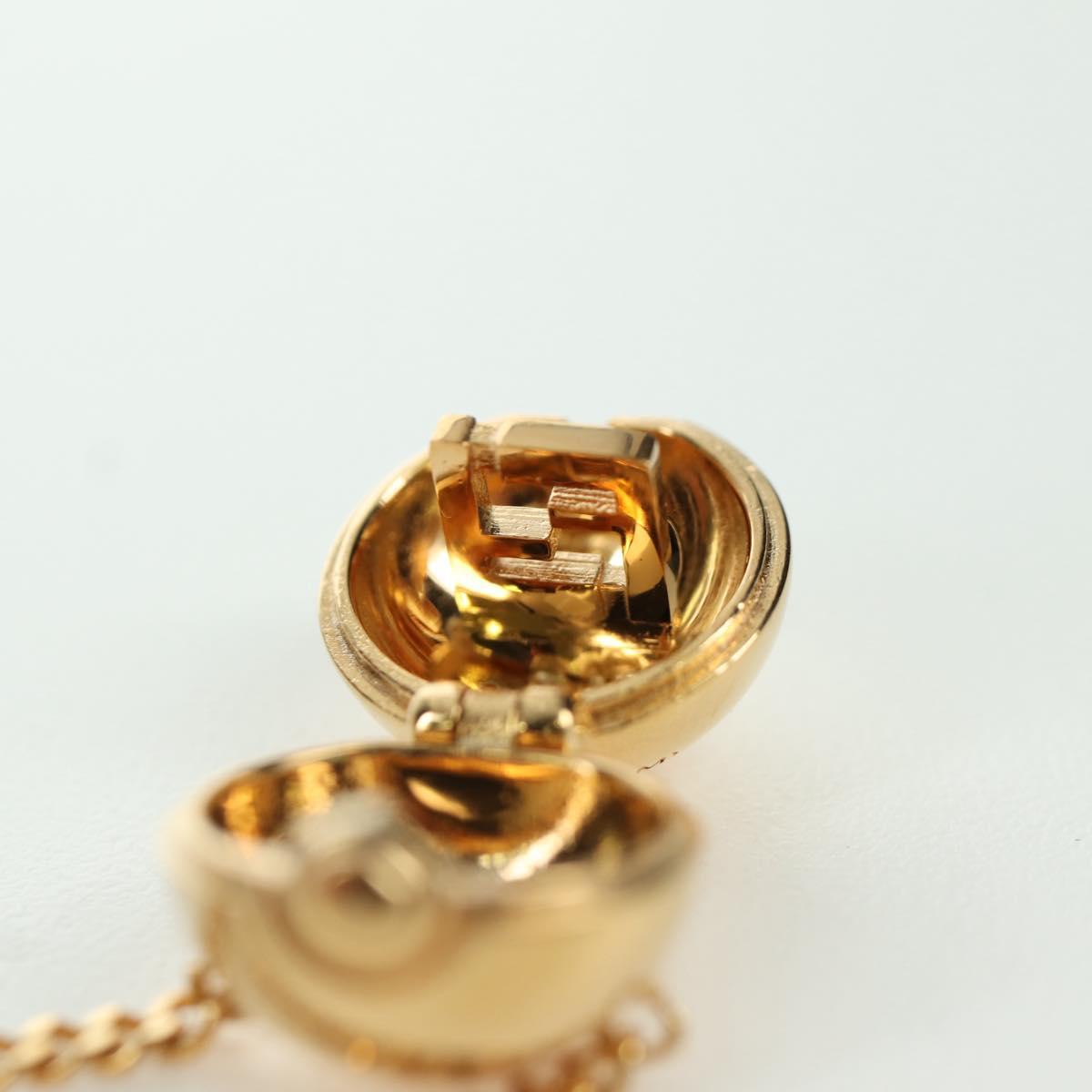 FENDI FENDI x FRGMT x POKÉMON Pok Ball Necklace metal Gold Tone Auth 167144SM