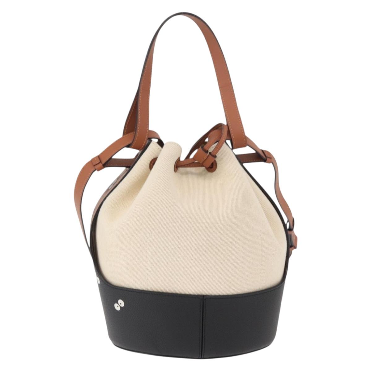 LOEWE Ã Ghibli My Neighbor Totoro Pitch Black Bucket Bag Canvas Auth 167150SM