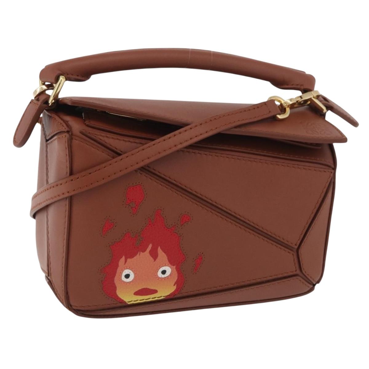 LOEWE Ã Studio Ghibli Calcifer Puzzle Bag Mini Bag Leather 2way Auth 167156SM
