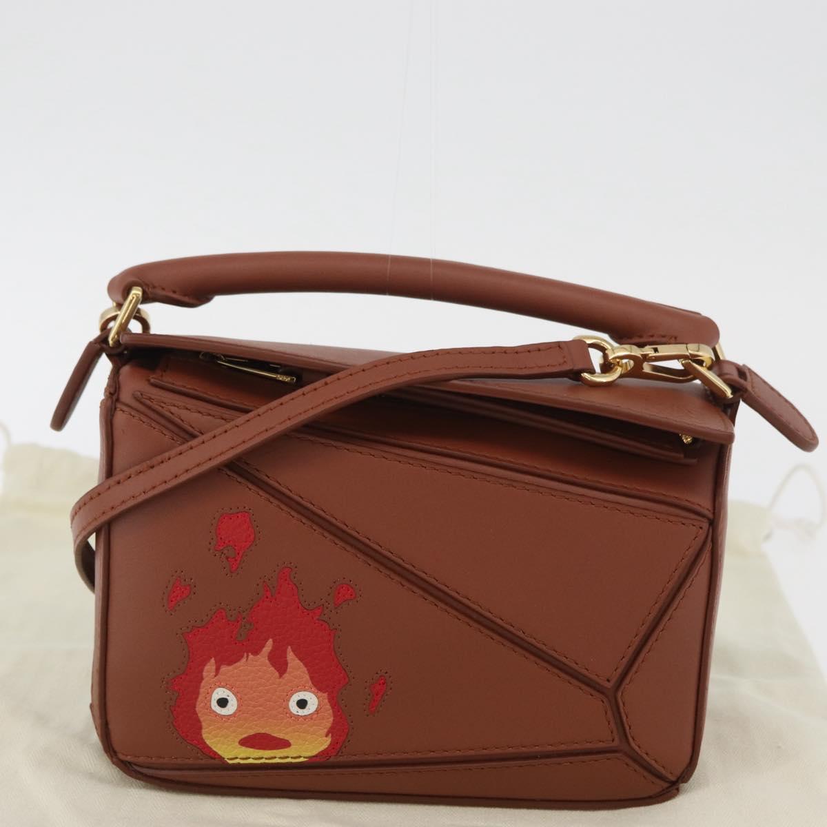 LOEWE Ã Studio Ghibli Calcifer Puzzle Bag Mini Bag Leather 2way Auth 167156SM
