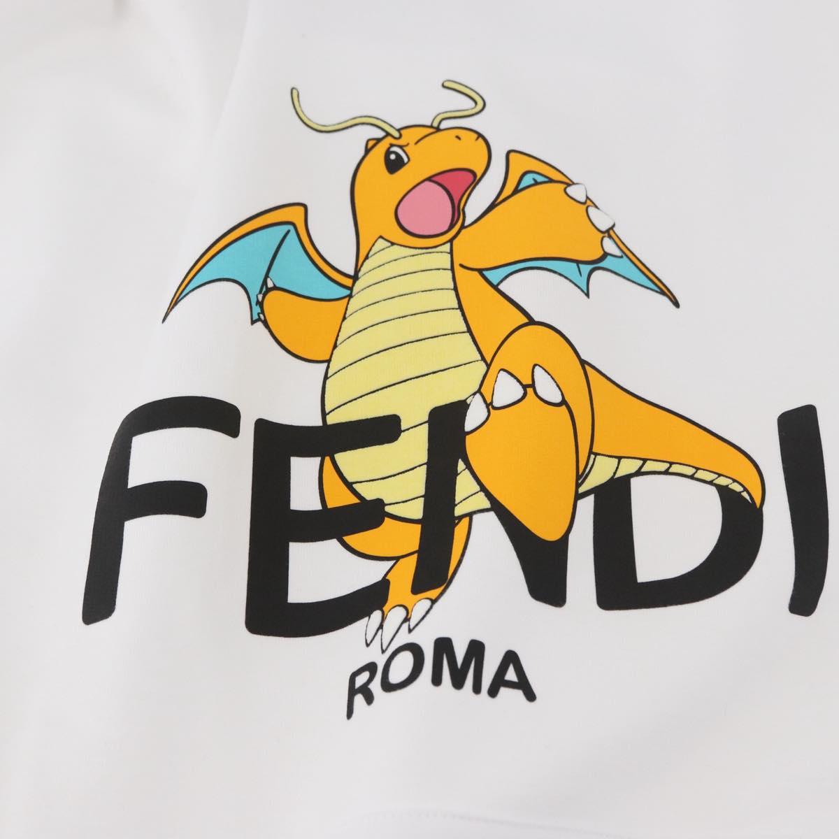 FENDI x FRGMT x POKÉMON Parker Kairyu Cotton M White Auth 167161SM
