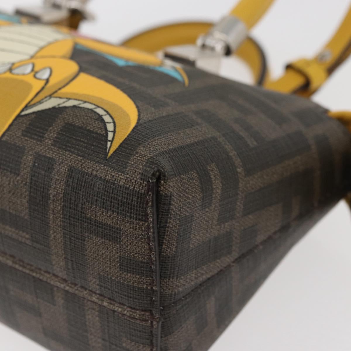 FENDI x FRGMT x POKÉMON Zucca Canvas Dragonite Bag 2way Black Auth 167166SM