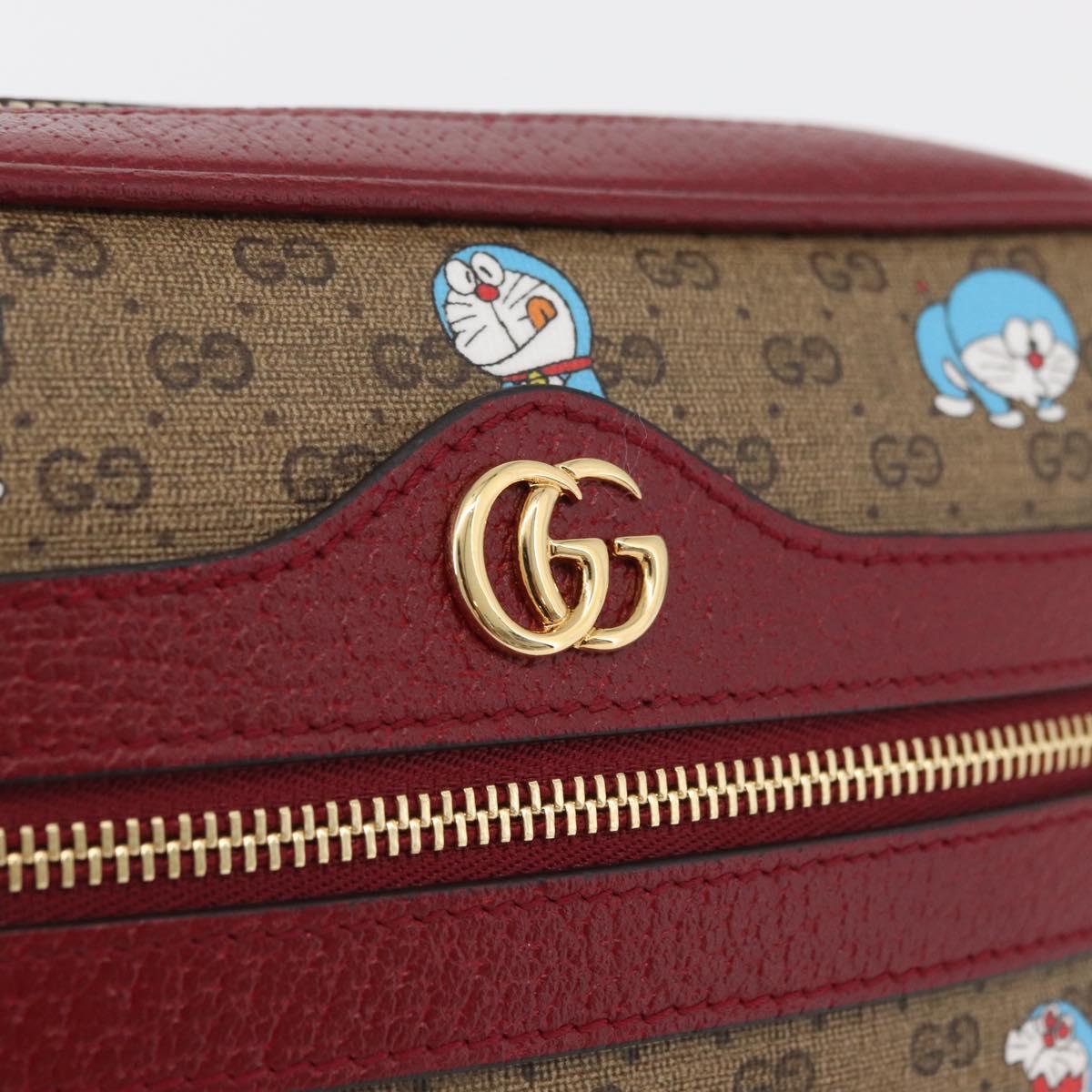 GUCCI Micro GG Supreme Doraemon x Fujiko-Pro Bag PVC Beige 647784 Auth 167167SM