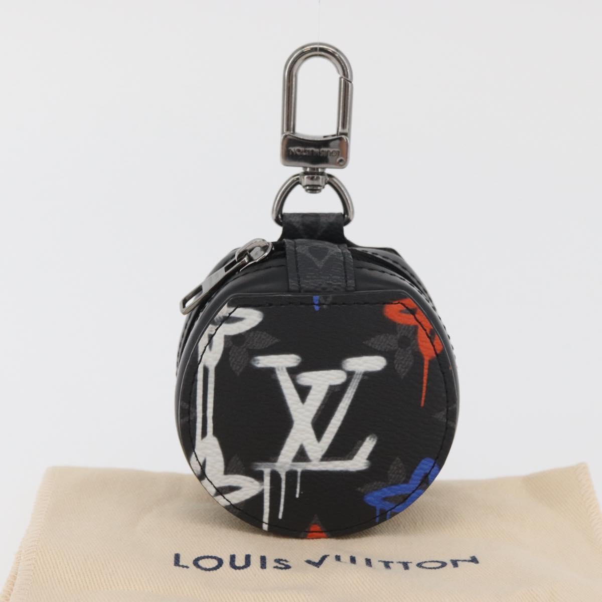 LOUIS VUITTON Monogram Eclipse Etui Earphones Earphone Case GI0844 Auth 167170M