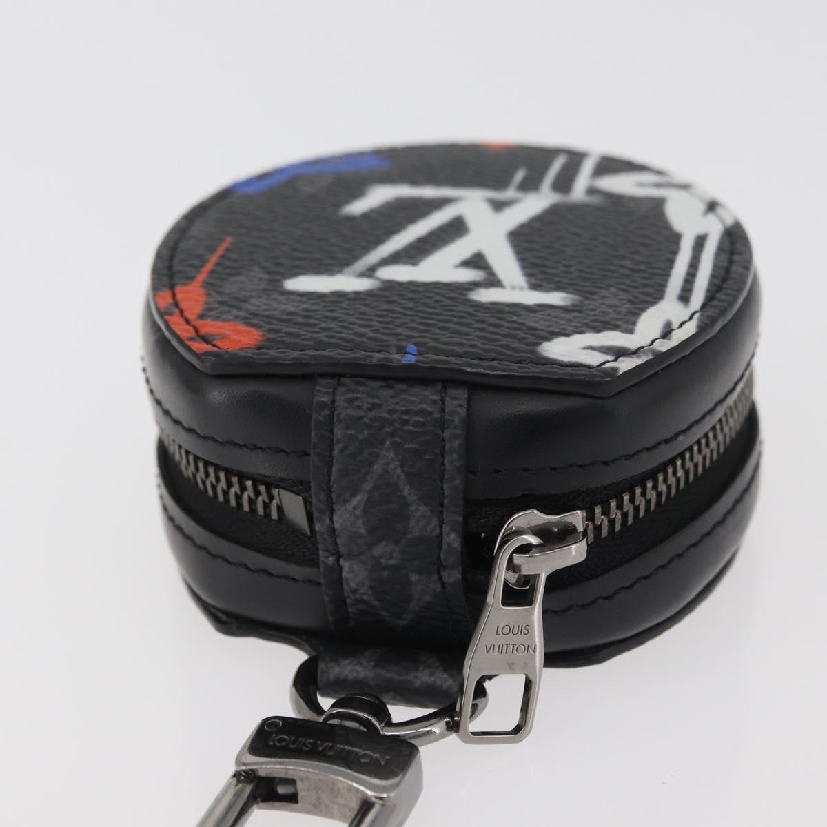 LOUIS VUITTON Monogram Eclipse Etui Earphones Earphone Case GI0844 Auth 167170M