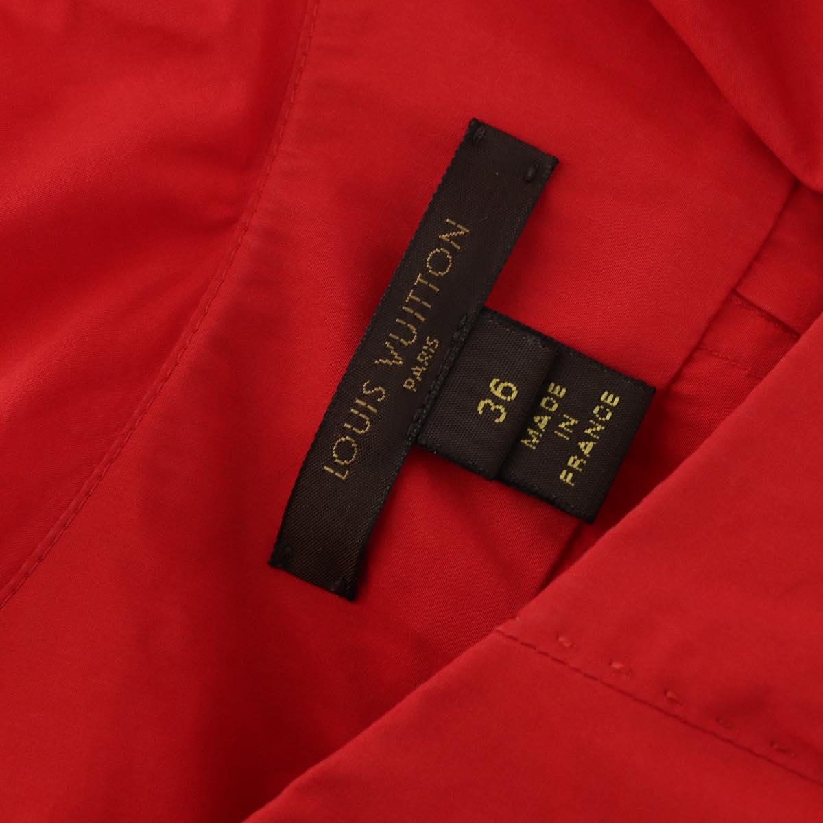 LOUIS VUITTON One Piece Cotton Red LV Auth 167171A