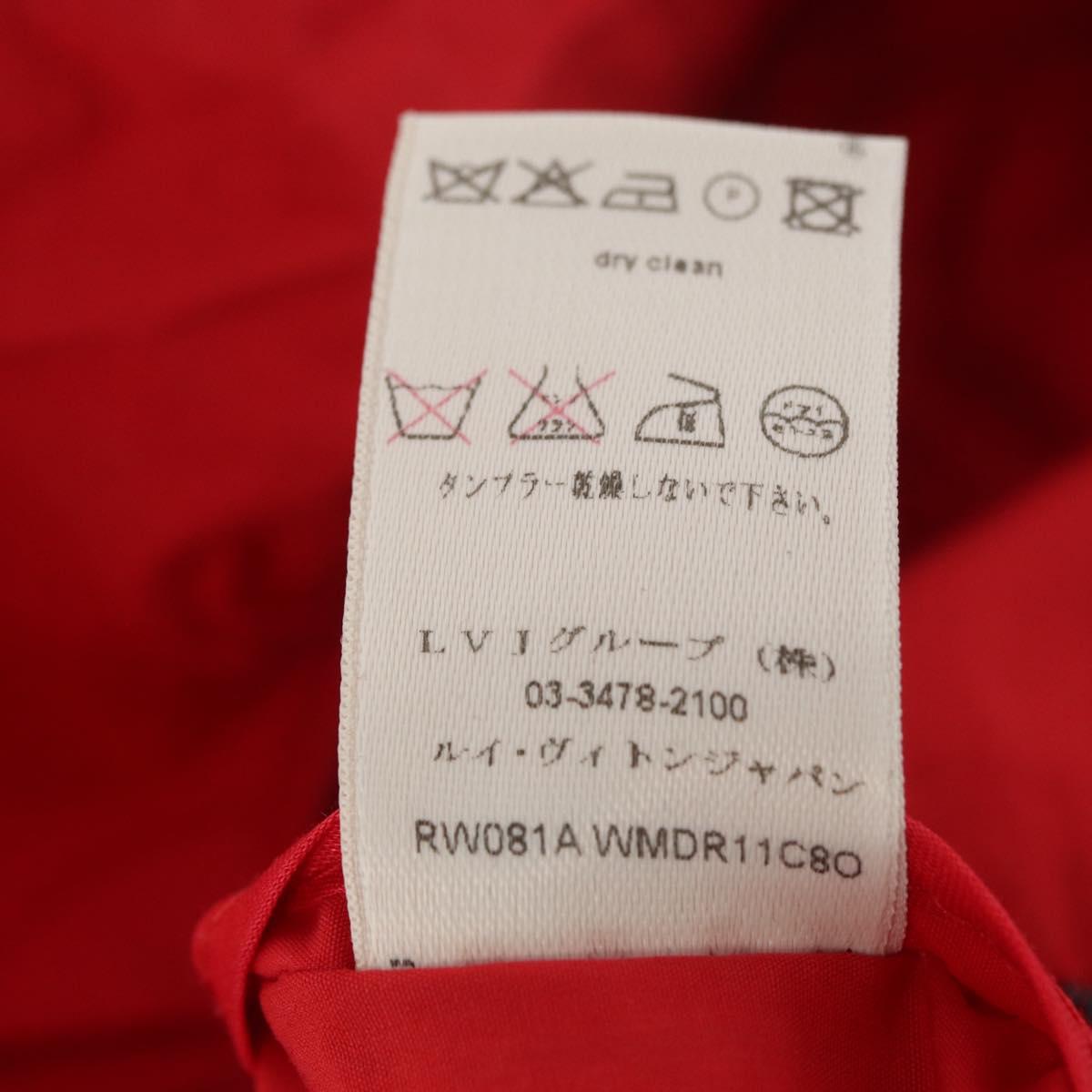 LOUIS VUITTON One Piece Cotton Red LV Auth 167171A