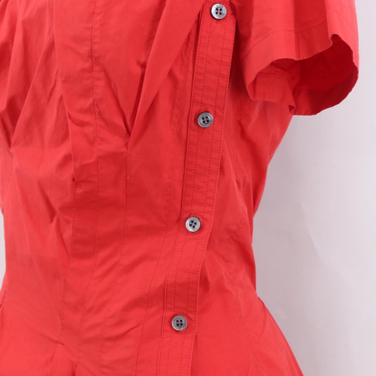 LOUIS VUITTON One Piece Cotton Red LV Auth 167171A