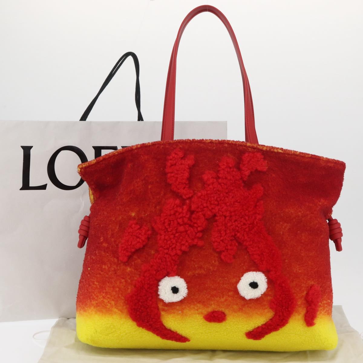 LOEWE Ã Studio Ghibli Howl's Moving Castle Flamenco Clutch XL Red Auth 167173SM