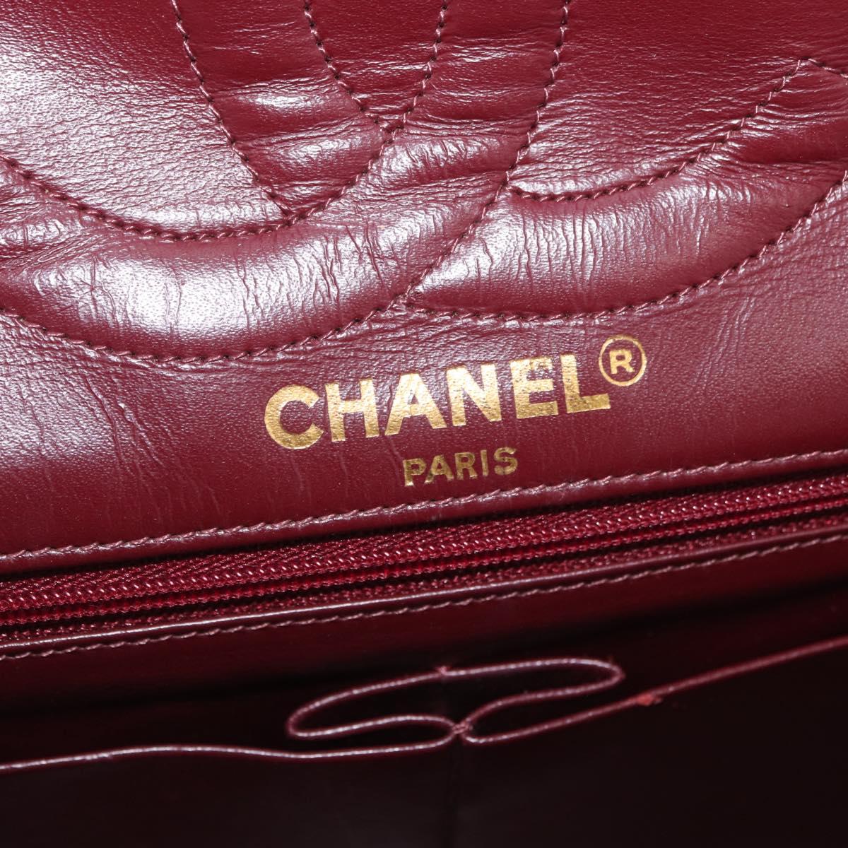 CHANEL Matelasse Bag Lamb Skin Paris limited model Black CC Auth 167175SM