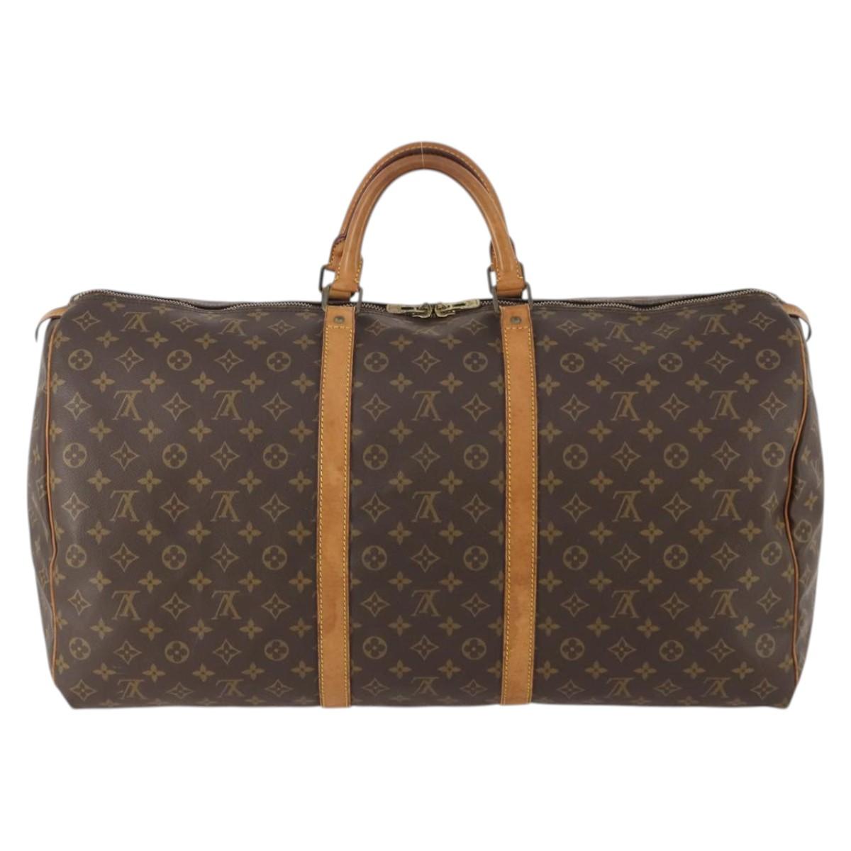 LOUIS VUITTON Monogram Keepall 60 Boston Bag M41422 LV Auth 167184
