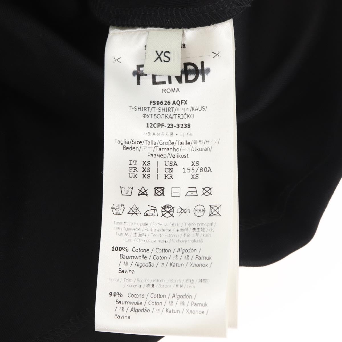 FENDI FENDI x FRGMT x POKÉMON Dragonite T-Shirt Shirt cotton Black Auth 167188SM