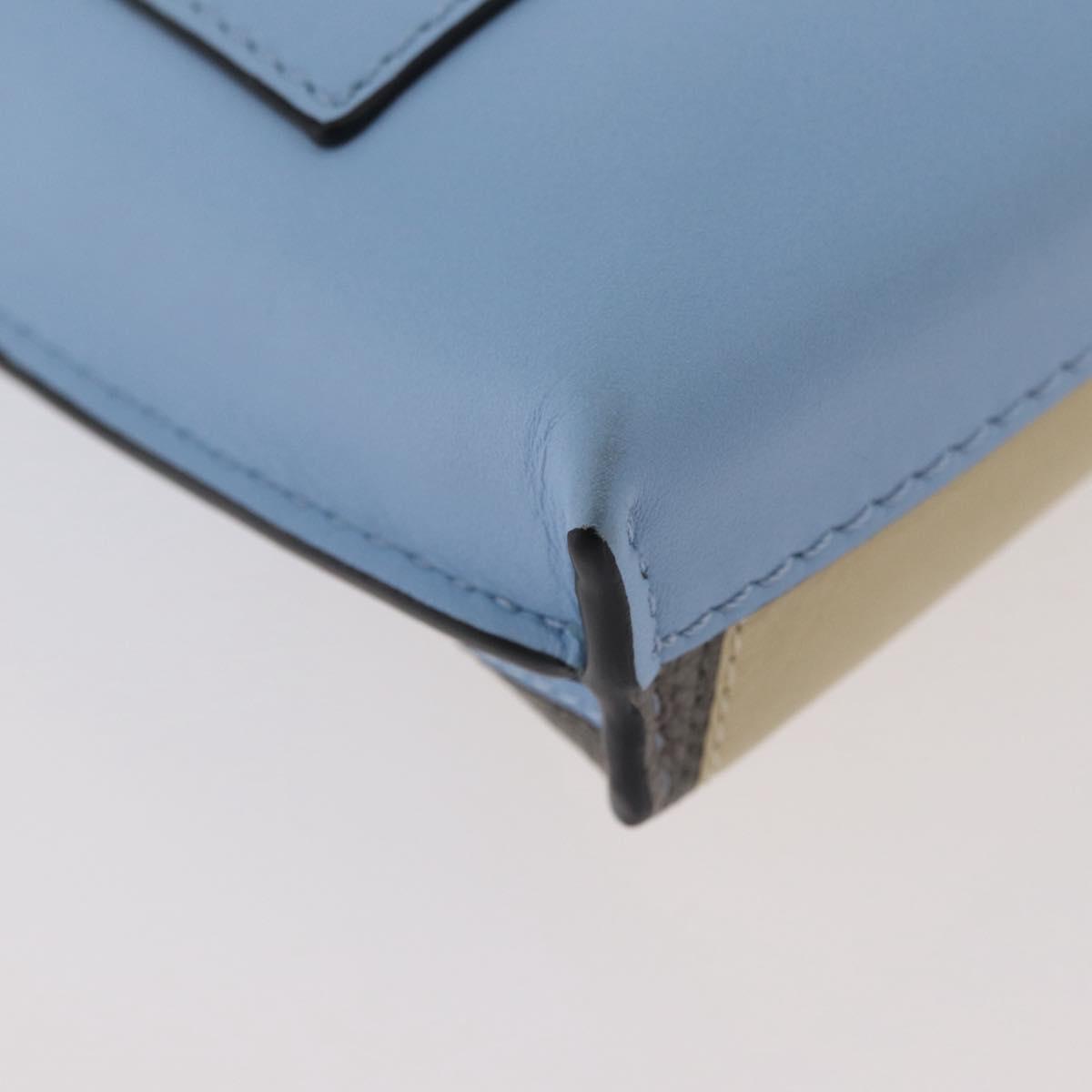 LOEWE LOEWE Ã Studio Ghibli My Neighbor Totoro Pouch Leather Blue Auth 167190SM