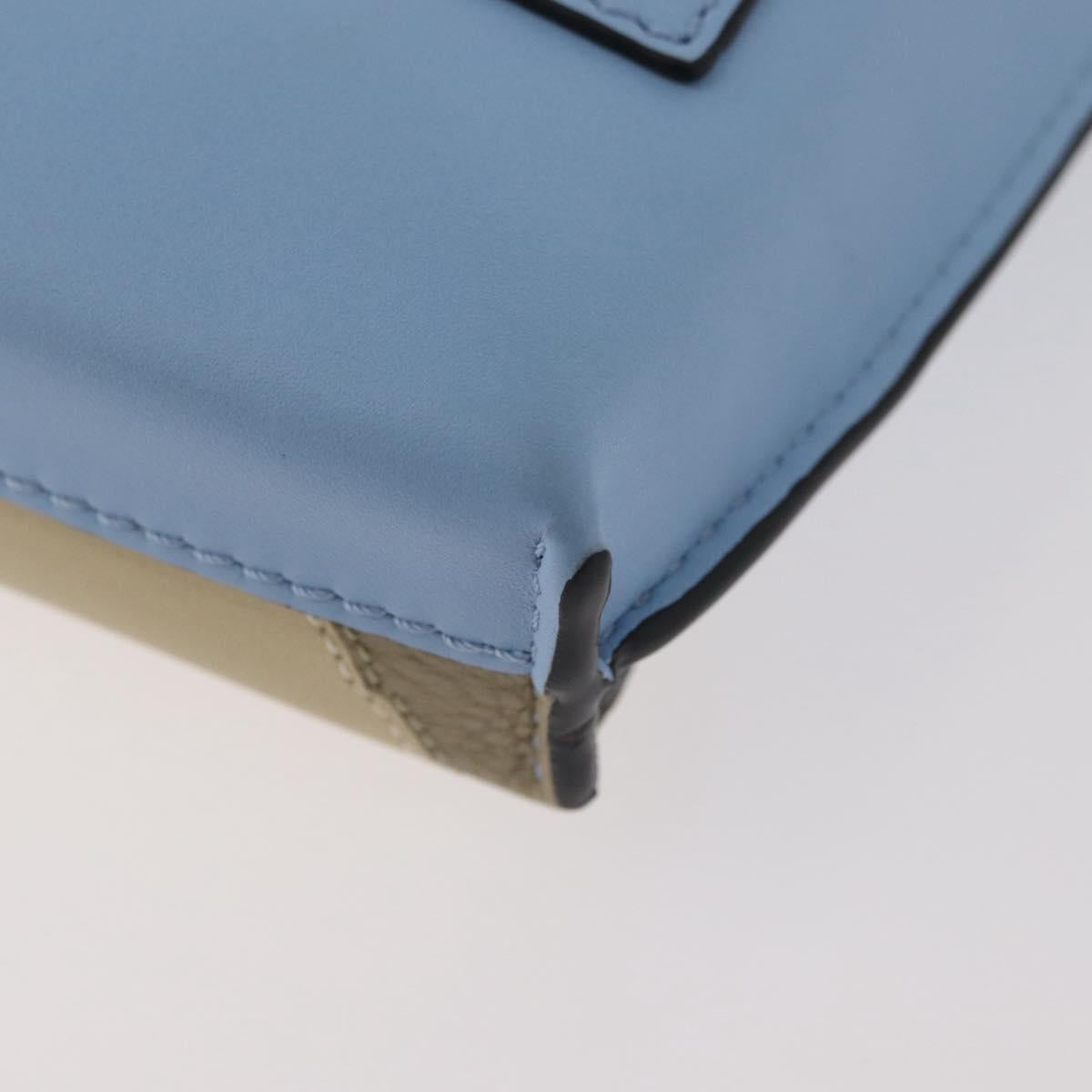 LOEWE LOEWE Ã Studio Ghibli My Neighbor Totoro Pouch Leather Blue Auth 167190SM