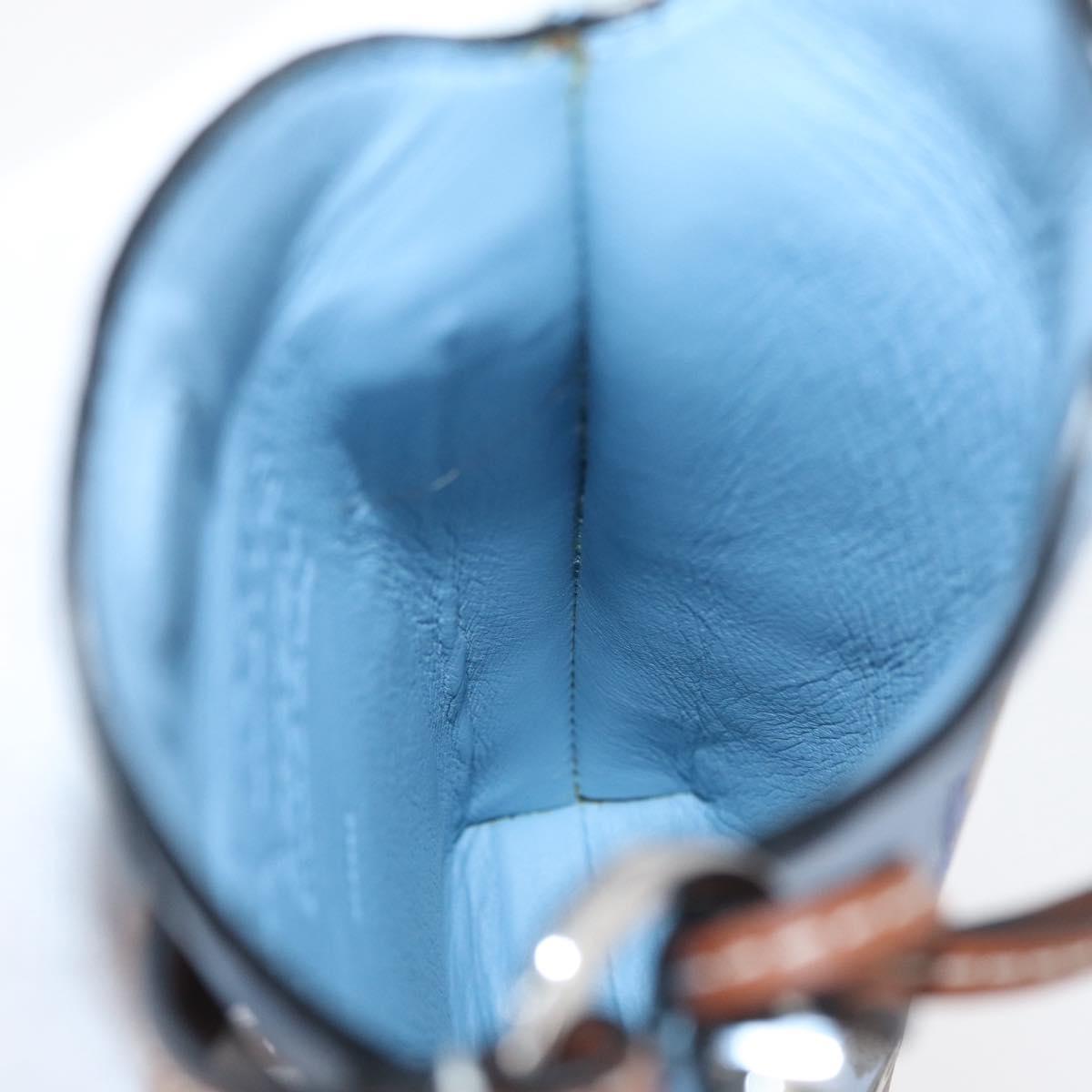 LOEWE LOEWE Ã Studio Ghibli My Neighbor Totoro Pouch Leather Blue Auth 167190SM