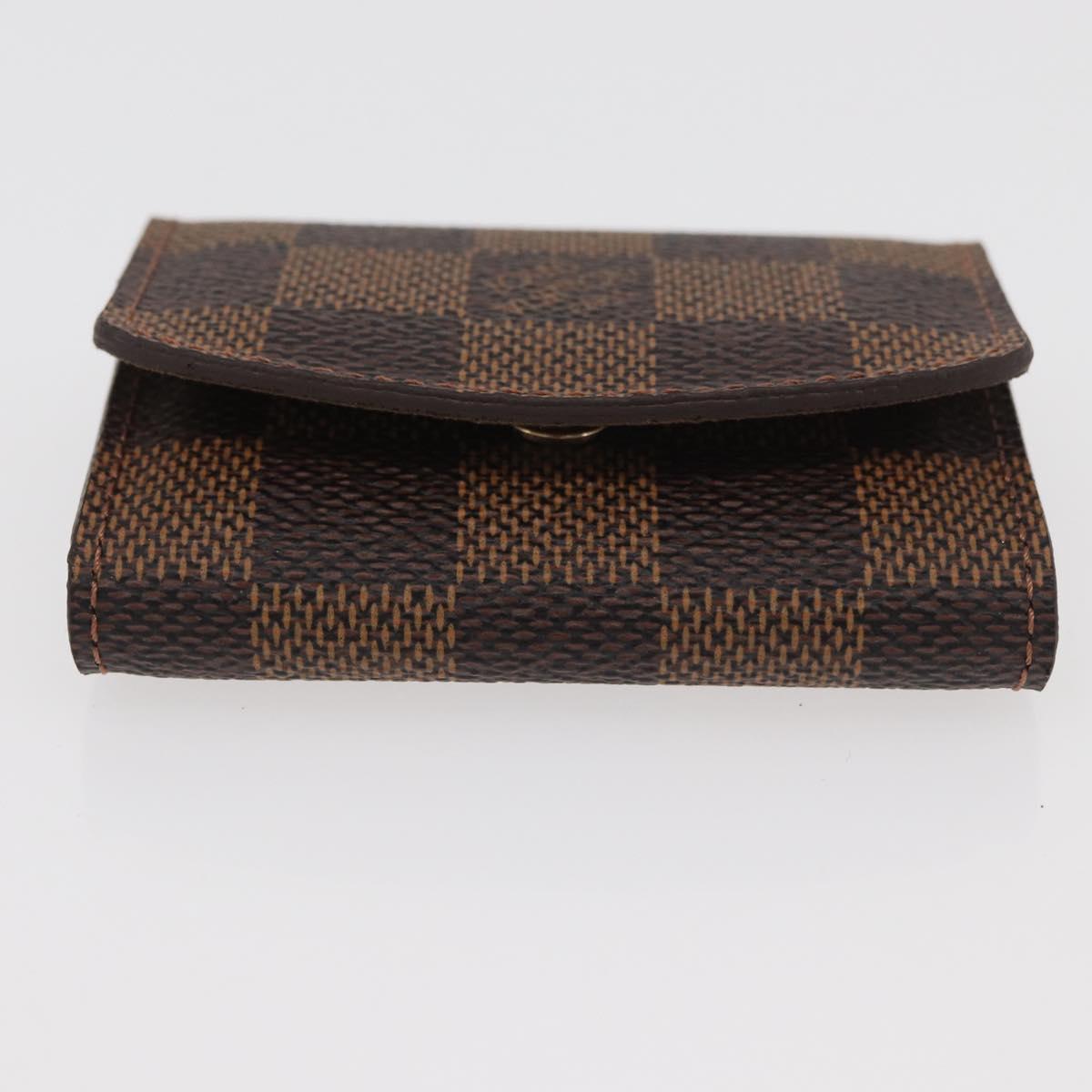 LOUIS VUITTON Damier Ebene Cuffs&Cuff Case Gold LV Auth 167199A