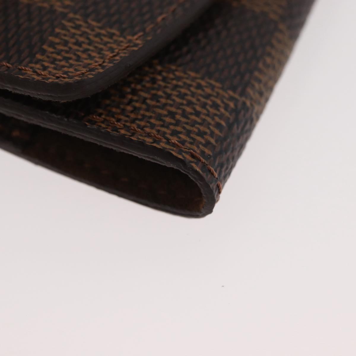 LOUIS VUITTON Damier Ebene Cuffs&Cuff Case Gold LV Auth 167199A