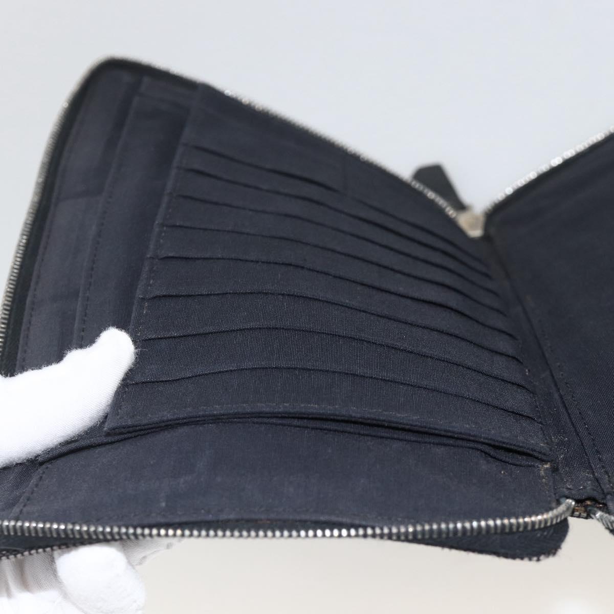 HERMES Her Line Passport Case Canvas Gray Auth 167201A