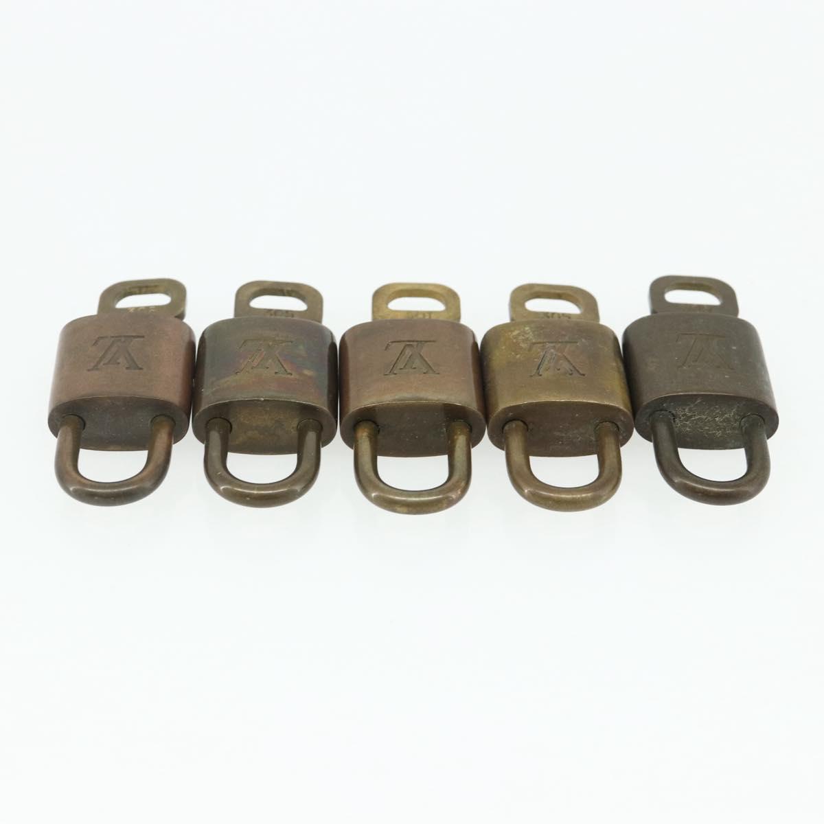 LOUIS VUITTON Padlock 10 Set Padlock metal Gold LV Auth 167226
