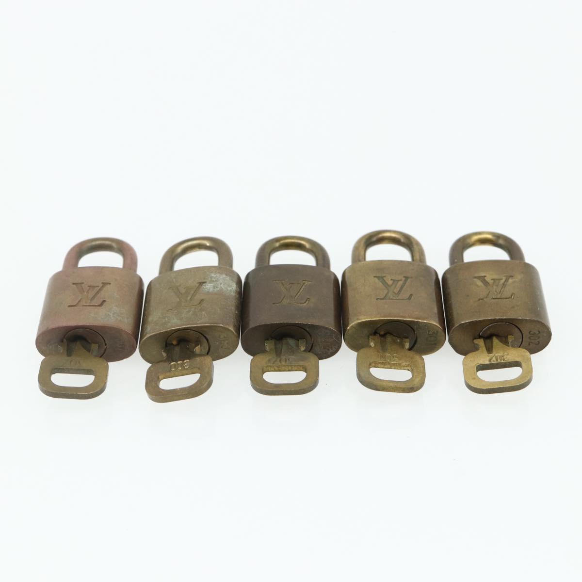 LOUIS VUITTON Padlock 10 Set Padlock metal Gold LV Auth 167227