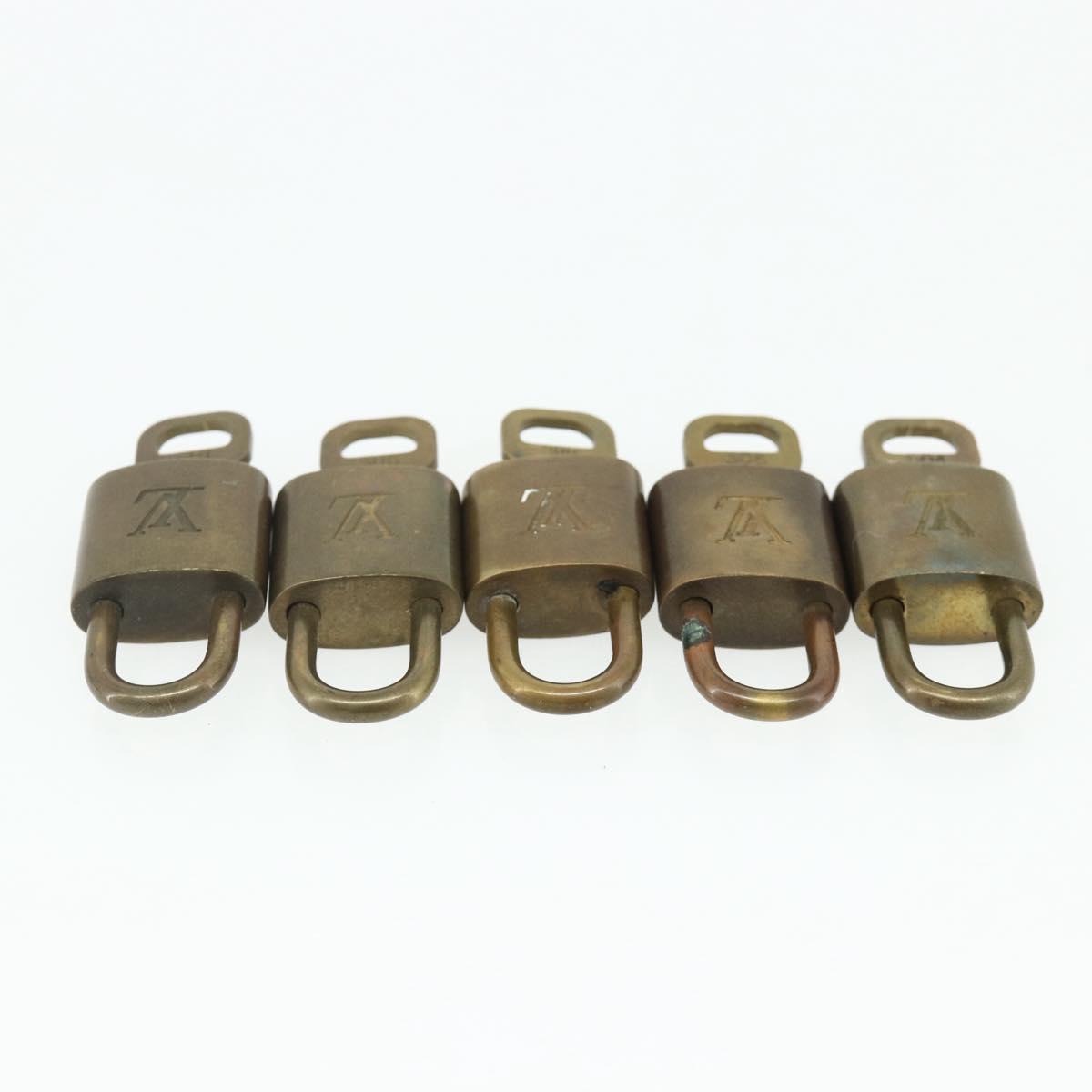 LOUIS VUITTON Padlock 10 Set Padlock metal Gold LV Auth 167228