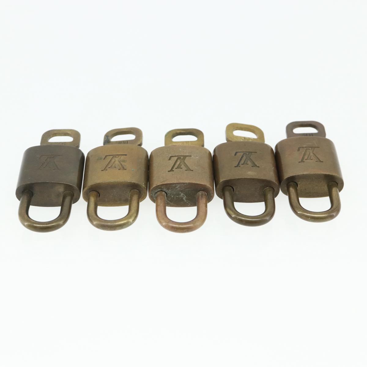LOUIS VUITTON Padlock 10 Set Padlock metal Gold LV Auth 167229