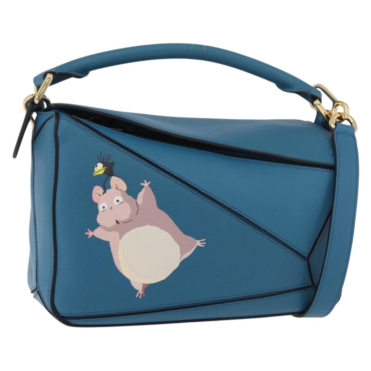 LOEWE Ã Ghibli Spirited Away Flybird & Boh Mouse Puzzle Small Blue Auth 167233SM