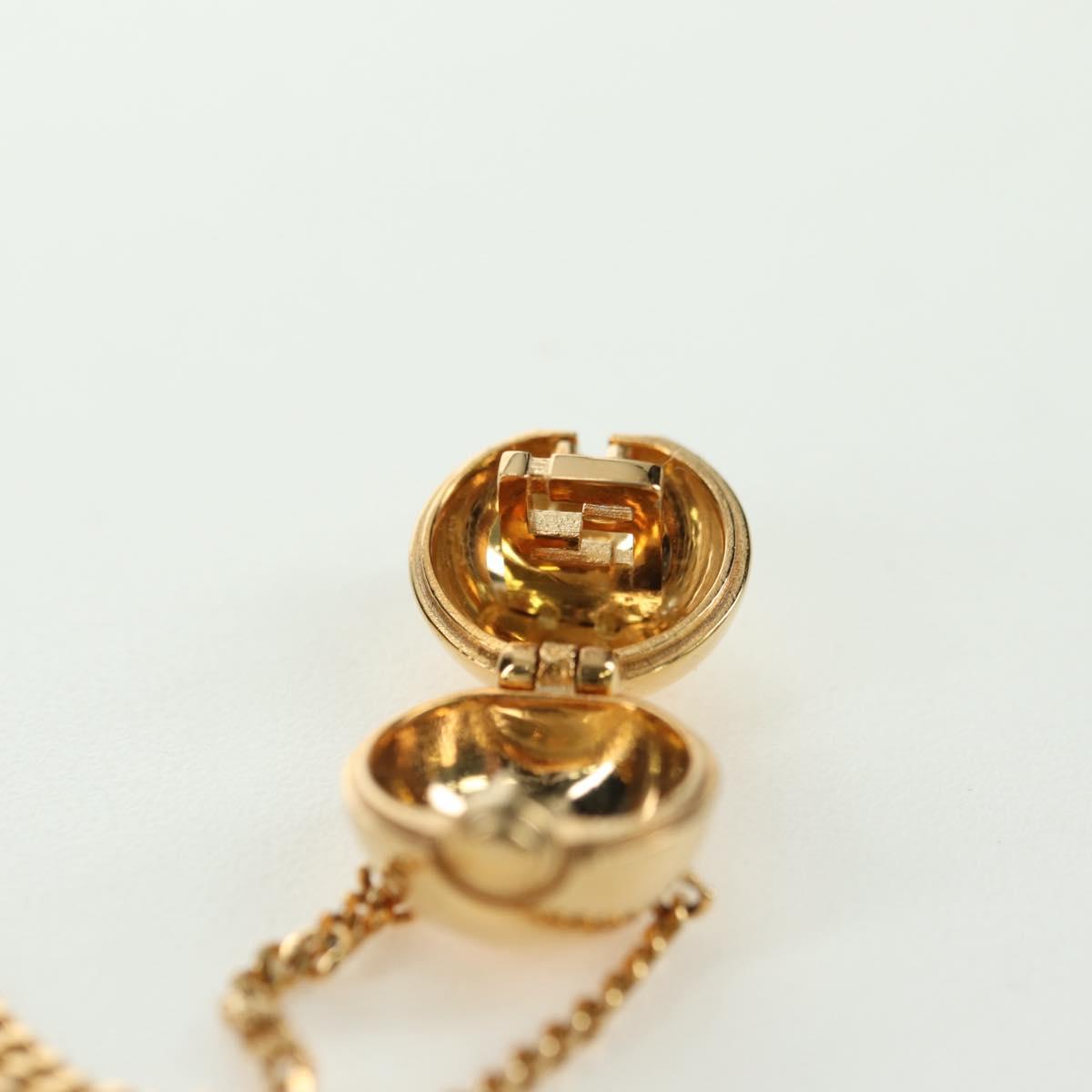 FENDI Monster Ball Necklace metal Gold Tone Auth 167240SM