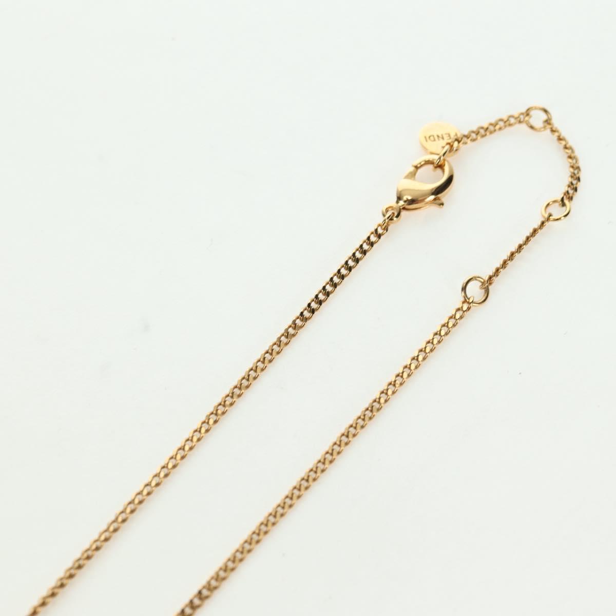 FENDI Monster Ball Necklace metal Gold Tone Auth 167240SM