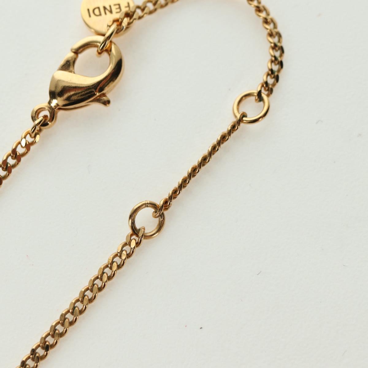 FENDI Monster Ball Necklace metal Gold Tone Auth 167240SM