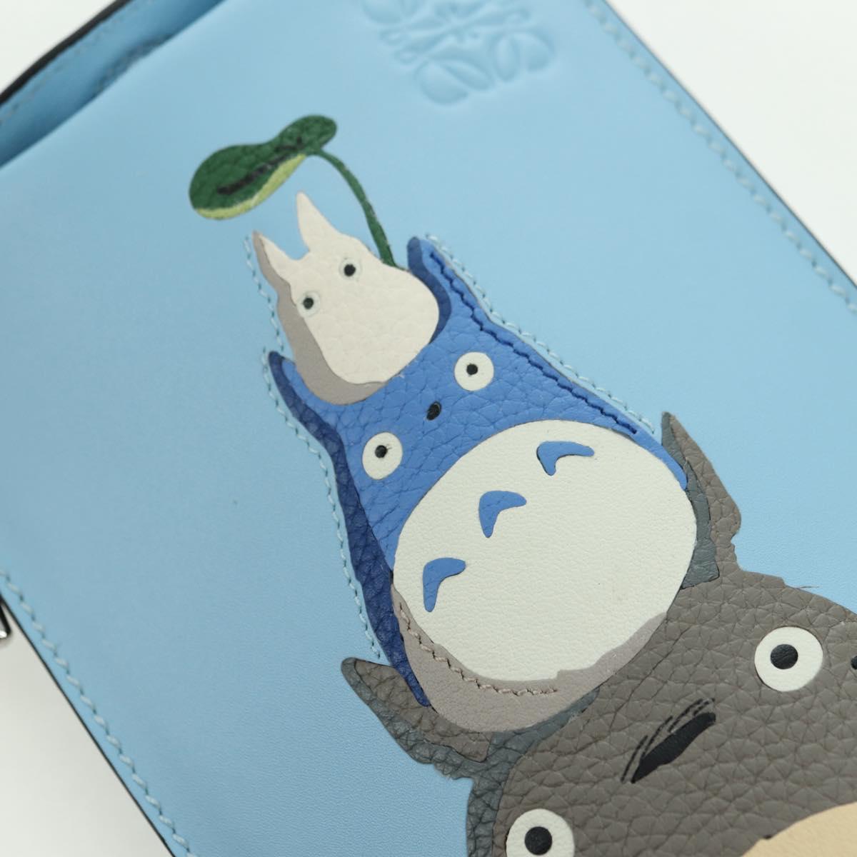 LOEWE × Ghibli My Neighbor Totoro Gate Pocket Leather Light Blue Auth 167242SM