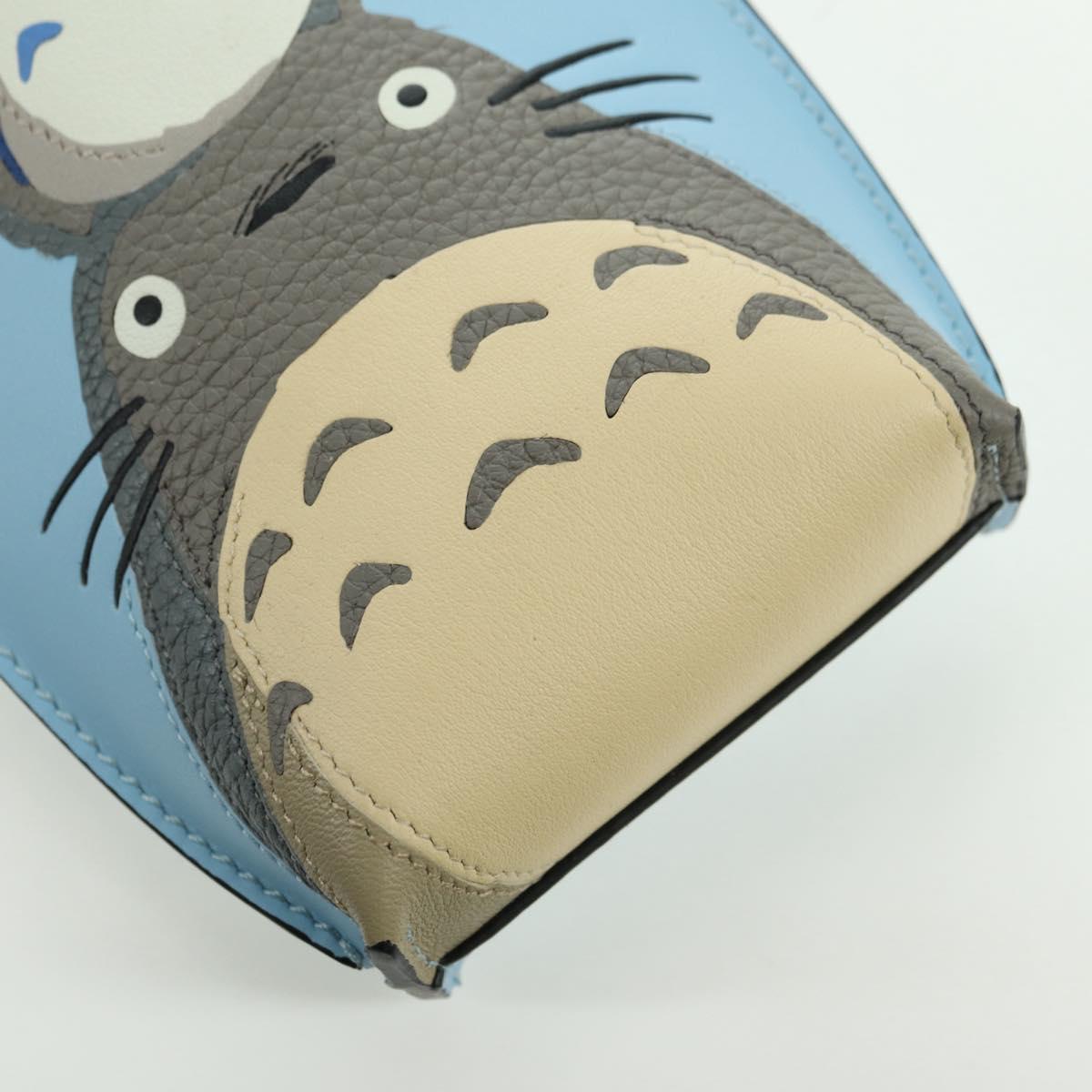 LOEWE × Ghibli My Neighbor Totoro Gate Pocket Leather Light Blue Auth 167242SM