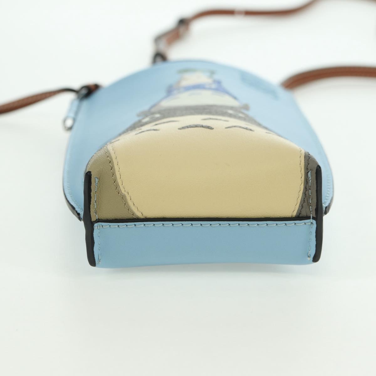 LOEWE × Ghibli My Neighbor Totoro Gate Pocket Leather Light Blue Auth 167242SM