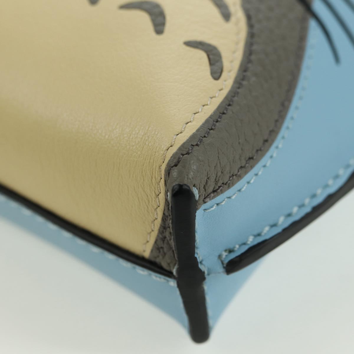 LOEWE × Ghibli My Neighbor Totoro Gate Pocket Leather Light Blue Auth 167243SM
