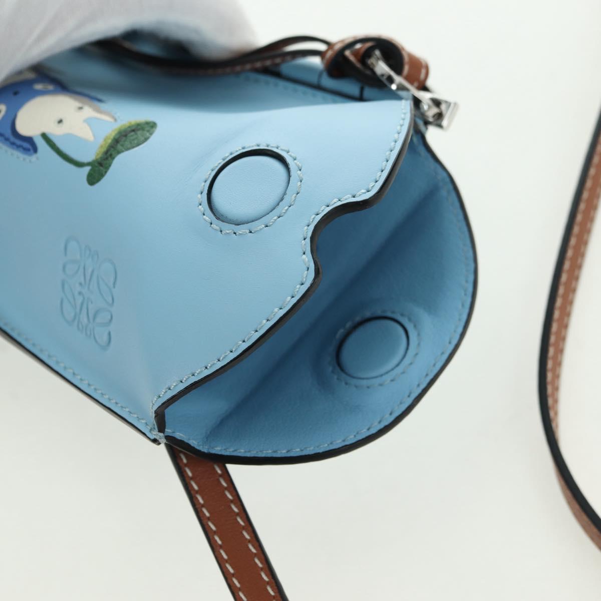 LOEWE × Ghibli My Neighbor Totoro Gate Pocket Leather Light Blue Auth 167243SM