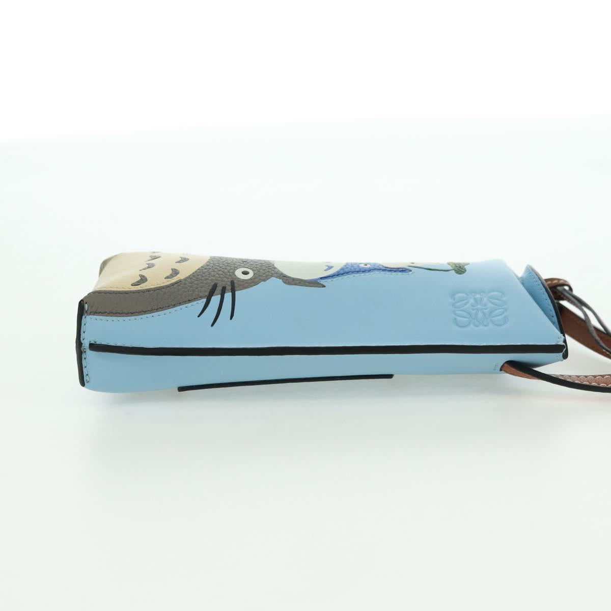 LOEWE × Ghibli My Neighbor Totoro Gate Pocket Leather Light Blue Auth 167243SM