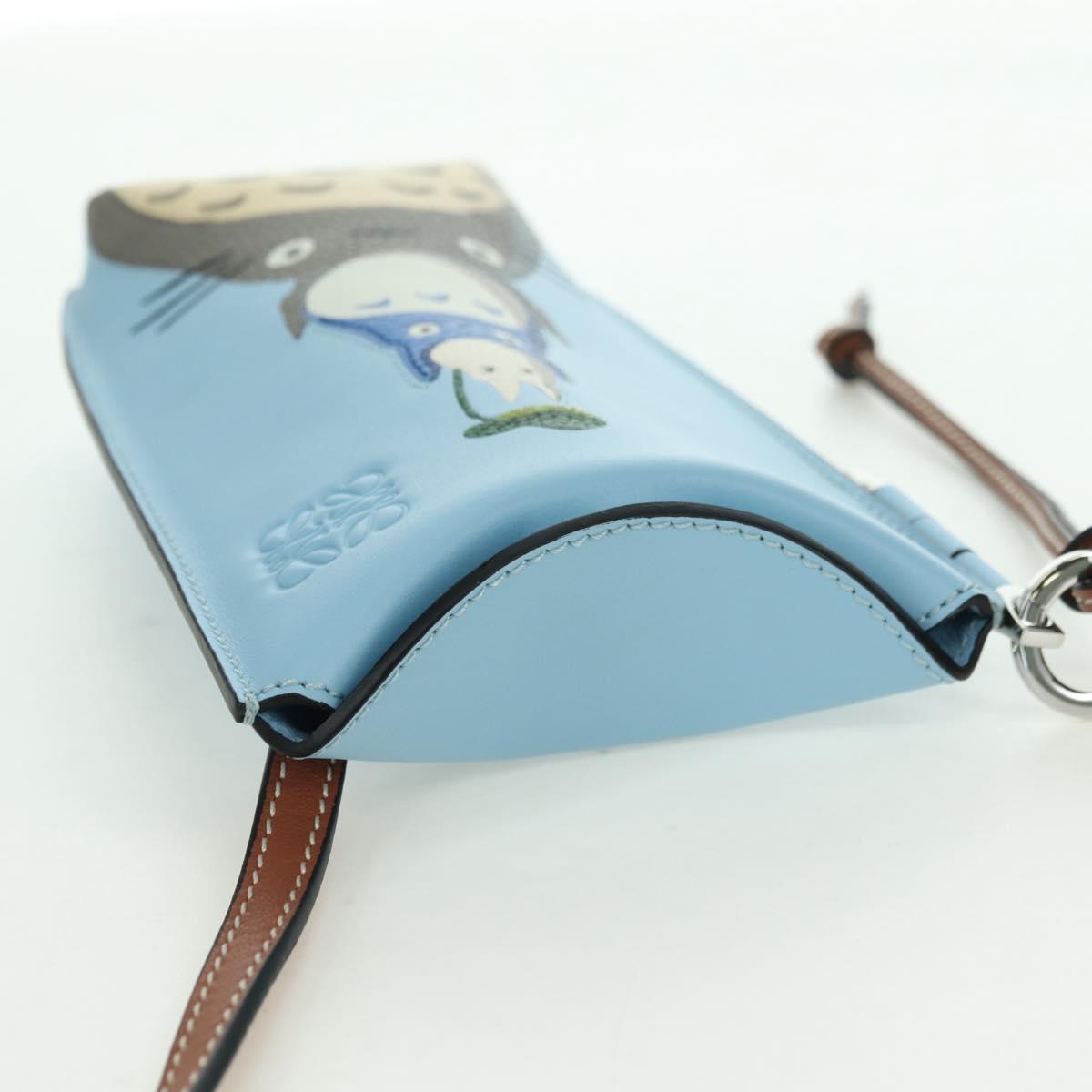LOEWE × Ghibli My Neighbor Totoro Gate Pocket Leather Light Blue Auth 167243SM