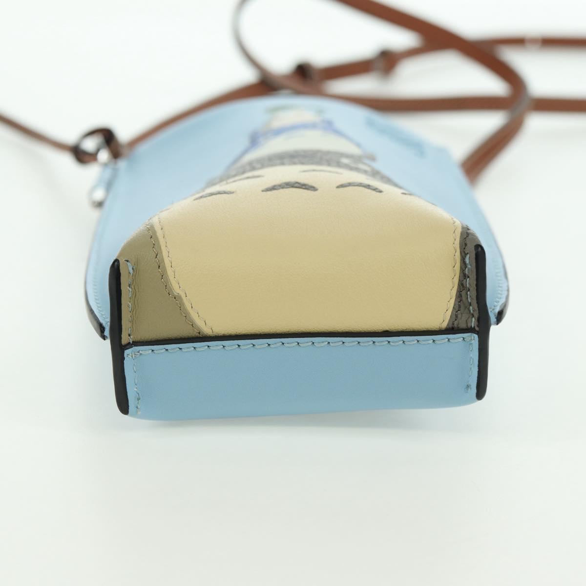LOEWE × Ghibli My Neighbor Totoro Gate Pocket Leather Light Blue Auth 167243SM