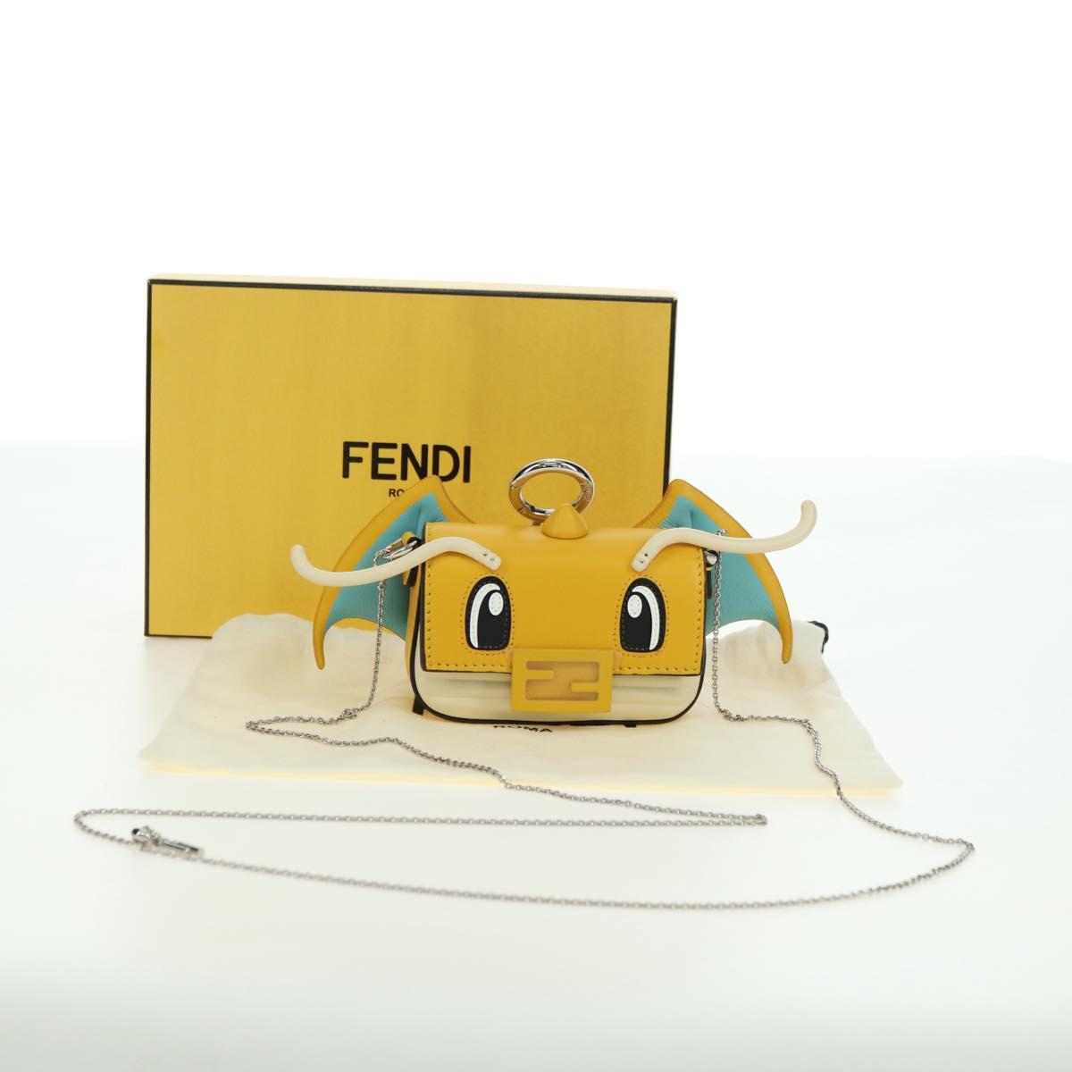 FENDI FRGMT x POKÉMON Mini Mamma Baguette Dragonite Bag Leather Auth 167248SM