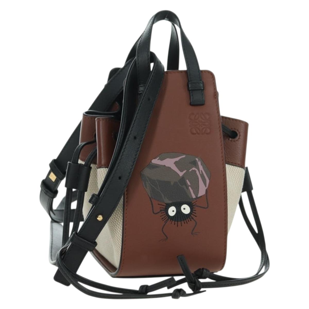 LOEWE × Ghibli Spirited Away Hammock Drawstring Bag Soot Sprites Auth 167249SM