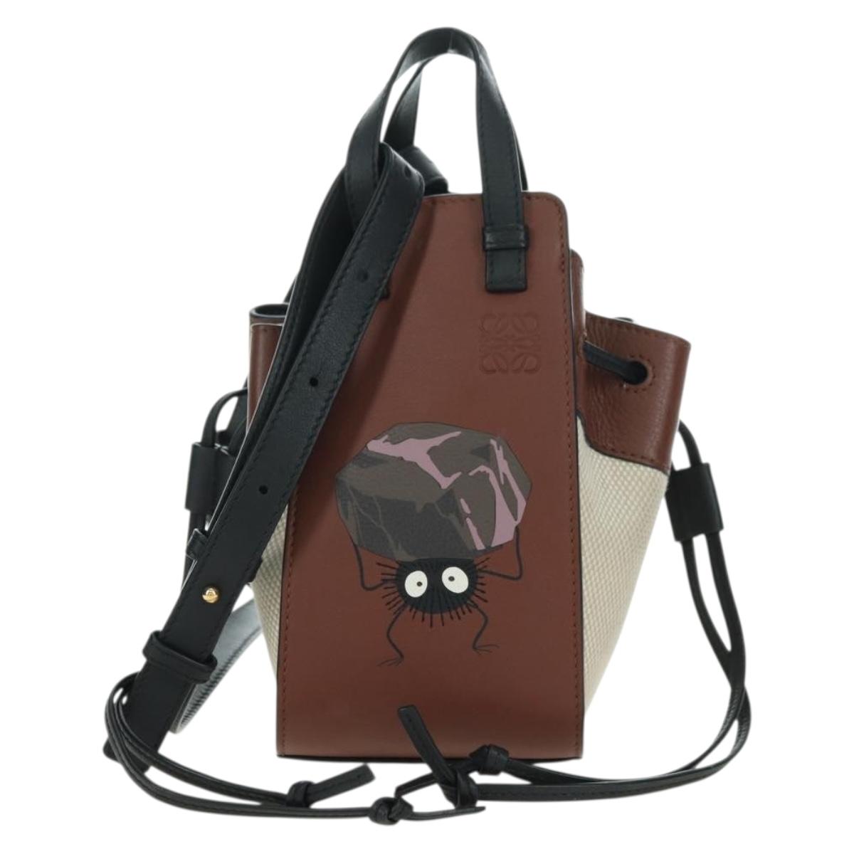 LOEWE × Ghibli Spirited Away Hammock Drawstring Bag Soot Sprites Auth 167249SM