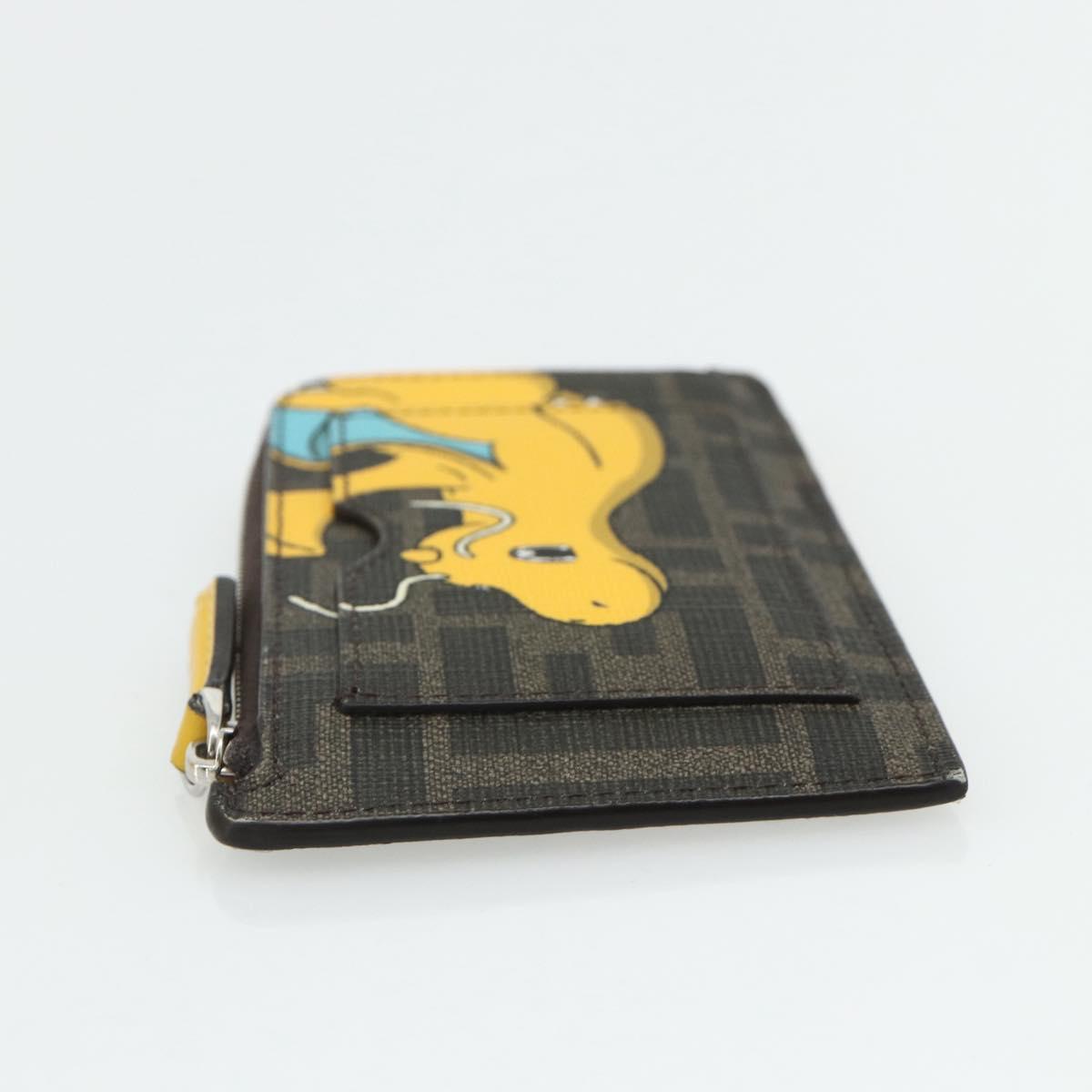 FENDI x FRGMT x POKÉMON Zucca Canvas Dragonfly Coin Purse Black Auth 167258SM
