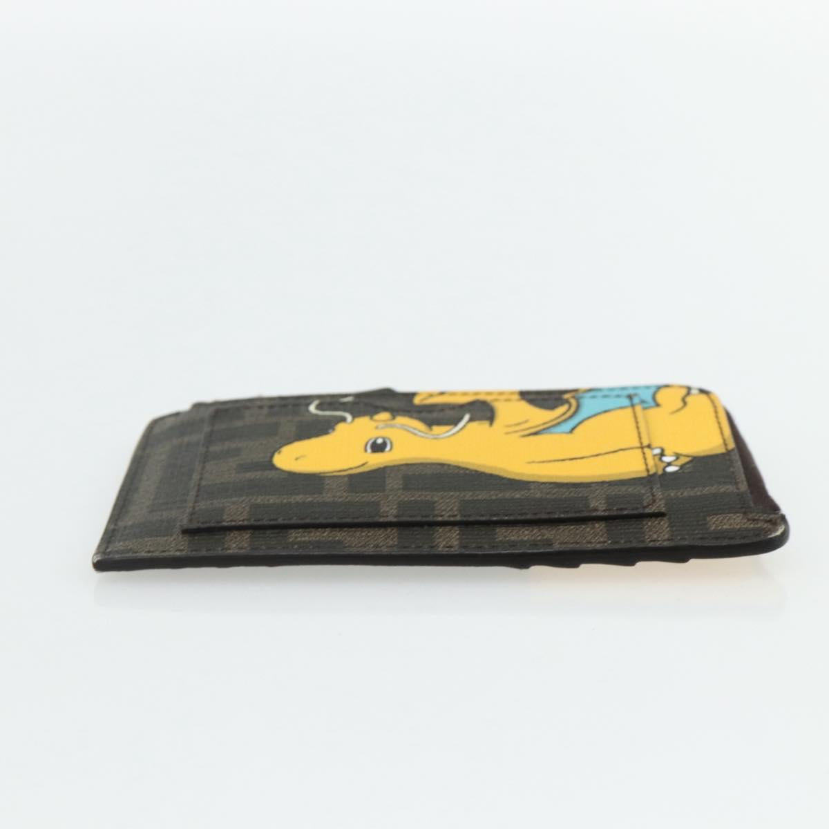 FENDI x FRGMT x POKÉMON Zucca Canvas Dragonfly Coin Purse Black Auth 167258SM