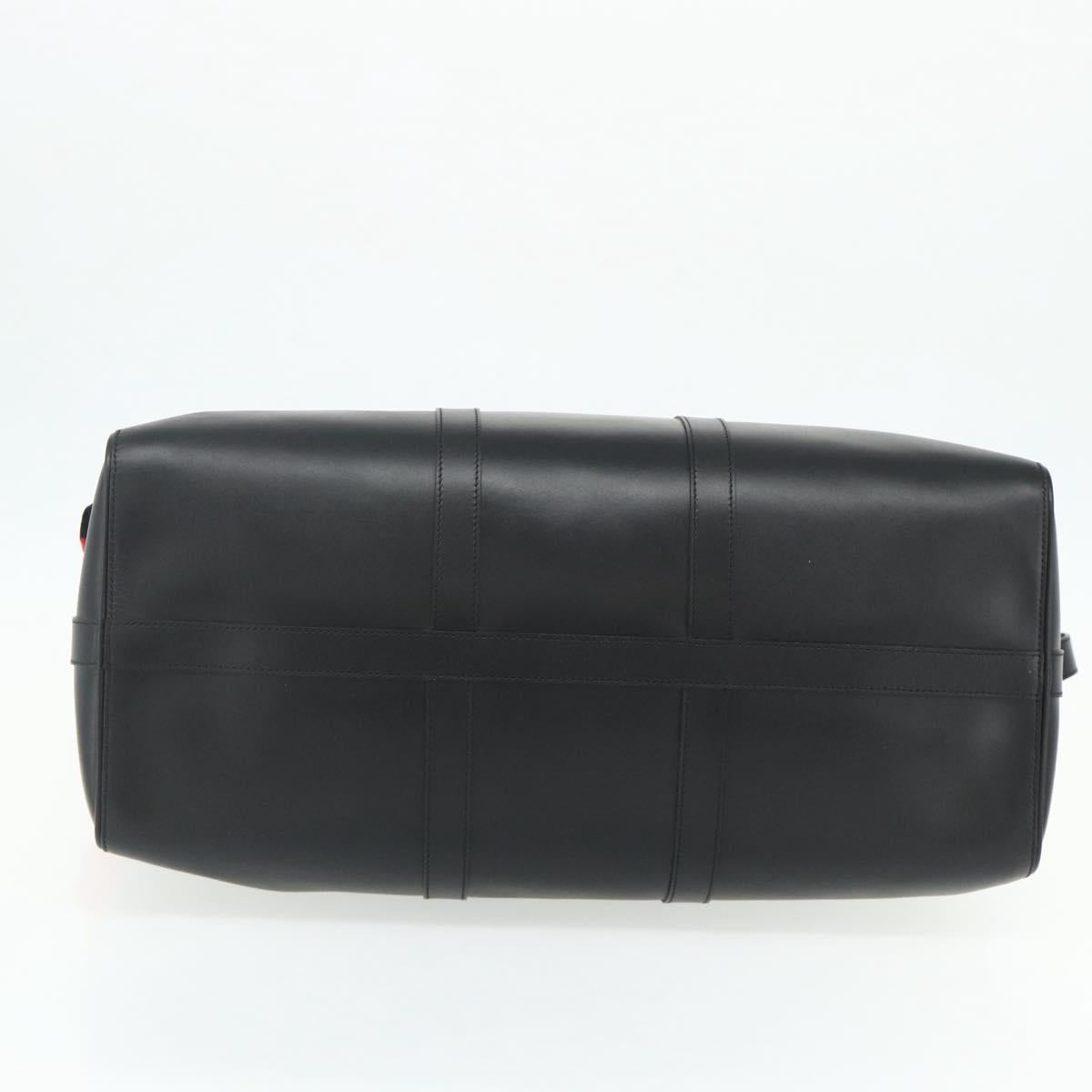 LOUIS VUITTON Flag Keepall Bandouliere 50 Bag Leather Black M55268 Auth 167262SM